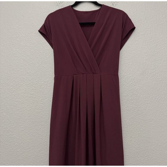 Halara Dress Medium Breezeful V-Neck Short Sleeve Pockets Tie Back Quick Dry - Picture 4 of 13